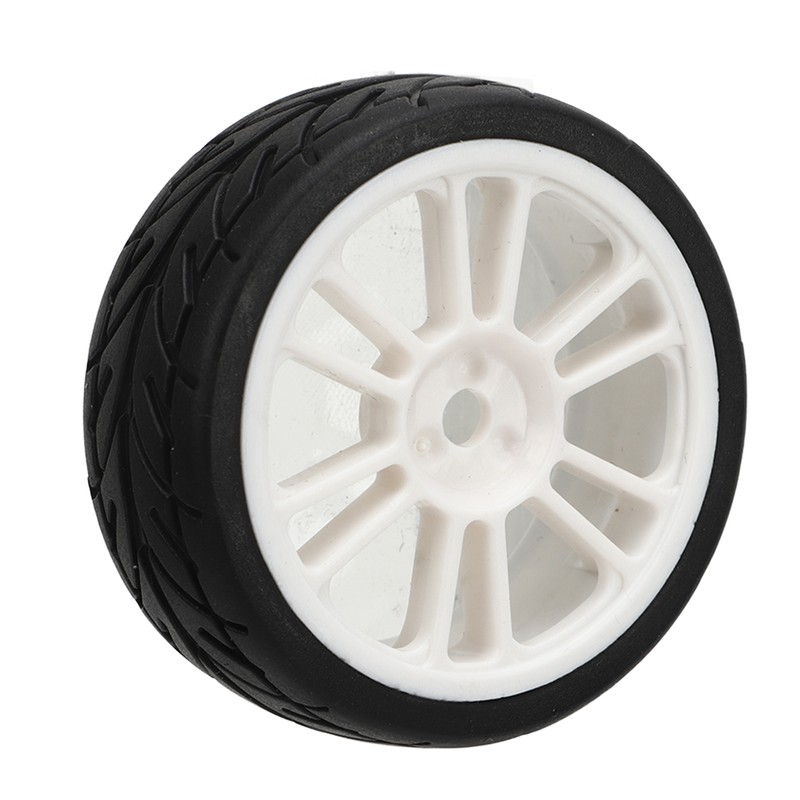 2PCS RC Racing Tire Plastic Wheel Hub and Rubber Tire