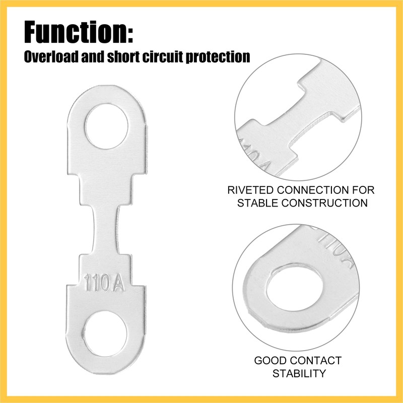 REPAIROCK 5pcs 110A 12V High Current Strip Fuses for Automotive