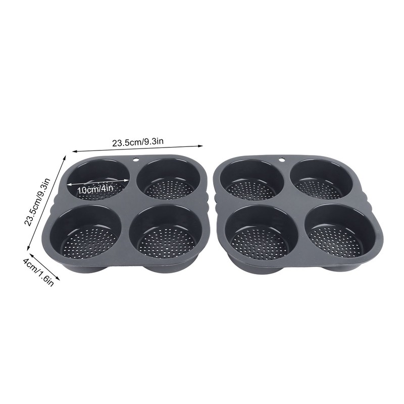 4 Cup Hamburger Bun Pan Dishwasher Safe Silicone Hamburger Bun