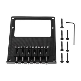 Briny River Guitar Bridge 101 * 89mm Compatible with Telecaster Guitar Black Chrome