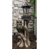 Ebros Forest Guardian Night Owl Welcome Sign Statue With Solar