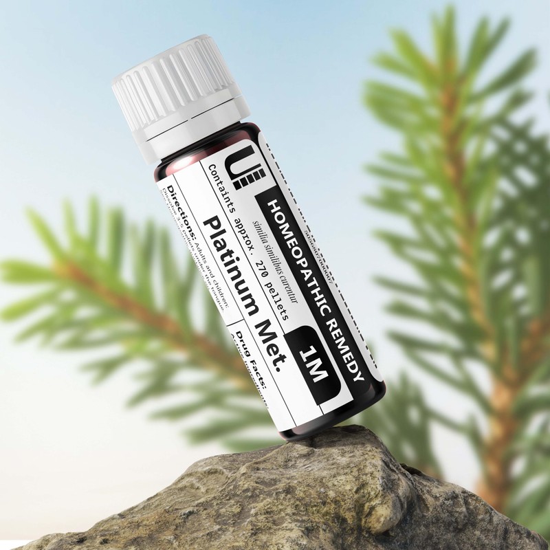 Platinum Metallicum 1M Homeopathic Remedy, 270 Pellets