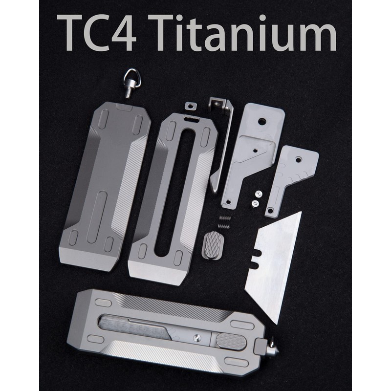 Tenchilon T4 Compact Retractable Box Cutter Utility Pocket EDC Knife