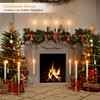Rechargeable Flameless Taper Candles with Charging Station 6Pcs Real Wax
