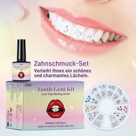 Tpyag Tooth Gem Kit – DIY Crystal Tooth Decorations, Shiny Removable Tooth Jewelry Ornaments for Cosplay & Party Decoration