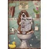 Basset Hound Metal Tin Sign Basset Hound Dog Read Newspaper