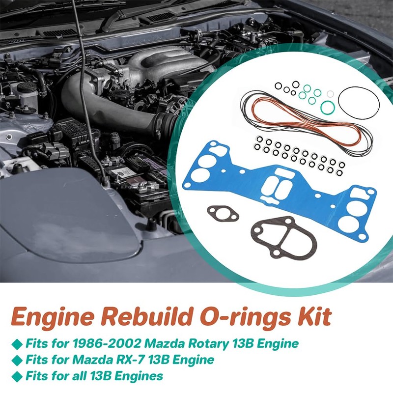 Foruly Engine Gasket & O-Ring Kit for Mazda RX-7 13B