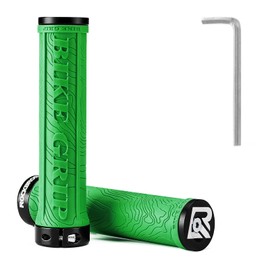 ROCKBROS Bike Handlebar Grips Double Lock-on Bicycle Handle Bar Ends for Mountain MTB BMX 22.2mm (Green)