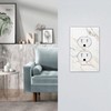 LWDZLHD White Gold Marble Outlet Covers Light Switch Cover Wall