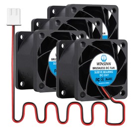 WINSINN DC 40mm Fan 24V 4028 Sleeve Bearing Brushless Cooling 40x28mm 2PIN (Pack of 4Pcs)