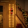 Climbing Santa Claus Christmas Decoration with Warm LED Lights &