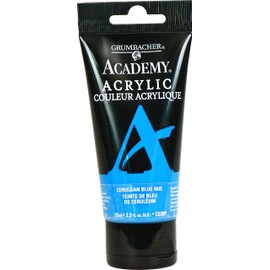 GRUMBACHER Academy Acrylic Paint Color: Cerulean Blue Hue, Size: 254 oz (C039P), 75ml