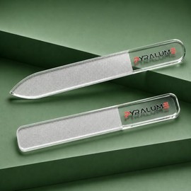 Crystal Nail File for Natural Nails - Premium Glass Nail Files with Travel Case, Salon-Grade Gentle Shaping & Buffing, Glass Files Nail Care Essential