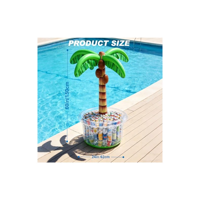 Inflatable Palm Tree Cooler 60" Inflatable Pool Party Bar Inflatable