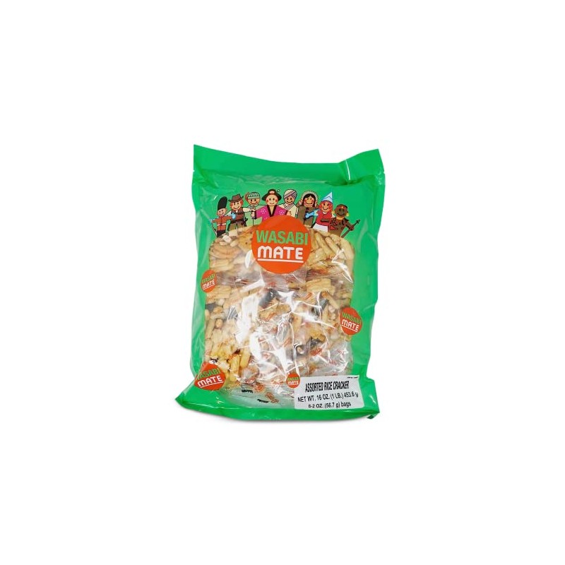 Shirakiku Japanese Assorted Rice Cracker Wasabi Mate - Oriental Asian