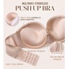 Lemorosy Women's Push up Strapless Convertible Multiway Underwire Supportive Bra