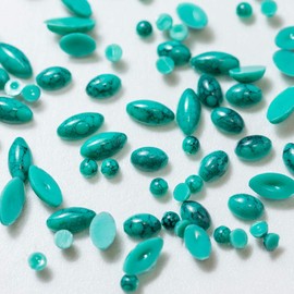 Turquoise Stone [Pearl Stone Set Mail Order MK] summer, Assorted Colors, Colors Available (Green/3 mm about Wide x 40 Drop 3 X 5 mm about Wide x 30 Drop 3.5 X 8 mm about Wide x 30 Drop) carefully selected Parts Handmade Accessories Nail green