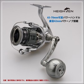 HEIGHTEN 1.7 inches (42 mm) Reel Handle Knob Compatible with Shimano Type B, Daiwa Type L, Gear Series (Gunmetal) (1121)