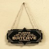 Sign - BLACK - Secret Batcave Entrance 4X8 Inches