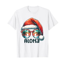 Lustige hawaiianische Weihnachts-Aloha, tropische Weihnachtsmann-Strandstimmung T-Shirt