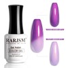 RARJSM Pearl Gel Nail Polish Temperature Color Changing Mood Violet