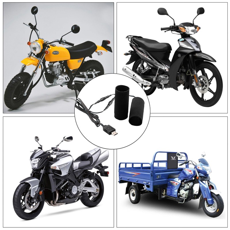 Heated Grips Cover for Motorcycle, 5V Handlebar Heater, Motorcycle Heated