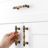 BEROSSA 10 Pack 3 Inch Antique Brass Cabinet Pulls Vintage