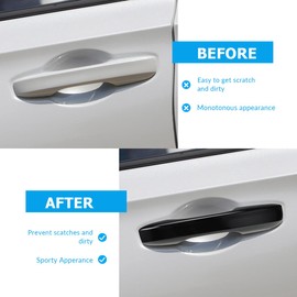 DLOVEG - Funda de manija de puerta mejorada compatible con accesorios Honda Civic 2022-2024 2025 para Honda CRV HRV 2023 2024 2025 para Honda CRV HRV negro para sensores de bloqueo automático