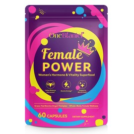 Beef Organ Supplement for Women (Beefs Liver, Kidney, Heart, & 3 More)- Grass Fed Beef Liver Capsules for Female Hormone Balance, Menstruation, Energy, Immunity & Skin Health,60 Capsules