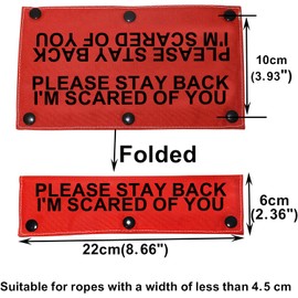 Funny Dog Leash Sleeve Please Stay Back I'm Scared of You Dog Leash Wrap Sleeve Pet Birthday Gift (I'm Scared of You-Sleeve)