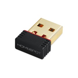 HomeSpot 150Mbps Wireless N WiFi USB Nano Adapter, Network LAN Card 802.11n, for Raspberry Pi/Windows XP/Vista/Win7/Linux/Mac OS