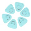 6Pcs PVC D Ring Patch Elastic Rope Set Stainless Steel