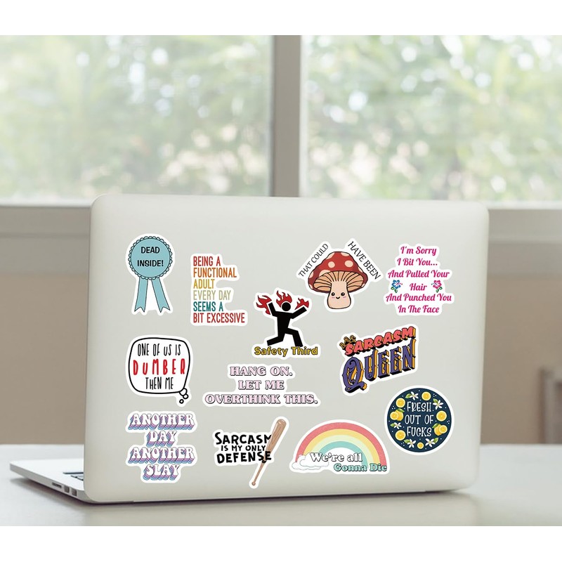 Leisitator 50 PCS Snarky Stickers, Waterproof Sarcastic Stickers Humorous Sarcasm