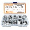 ISPINNER 190pcs 304 Stainless Steel Flat Washers Assortment Kit, 8