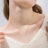 SKQIR Heart Necklace with Initial Silver Letter L,Tiny Heart Pendant