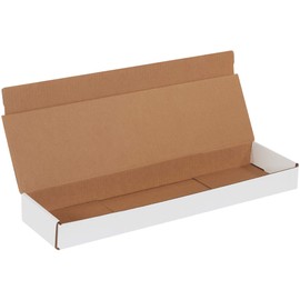 Box USA BM2262 Corrugated Mailers, 22" x 6" x 2" White (Pack of 50)
