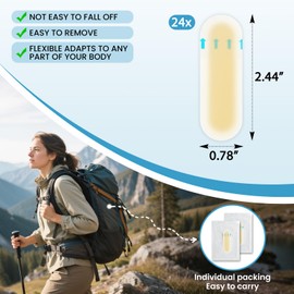 Hydrocolloid Gel Blister Bandages for Feet & Toe, 24ct Blister Cushions for Sports,Runners & Travel - Water Resistant Blister Pads for Prevention & Recovery (Bunion Pack)