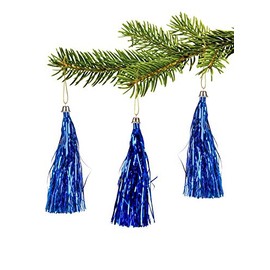 Lamettini Lametta Anhänger Christbaumschmuck Weihnachtsanhänger (10, Blau)