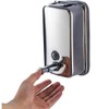 WOONEKY Hand Press Liquid Soap Dispenser Refillable Wall-Mounted Stainless Steel