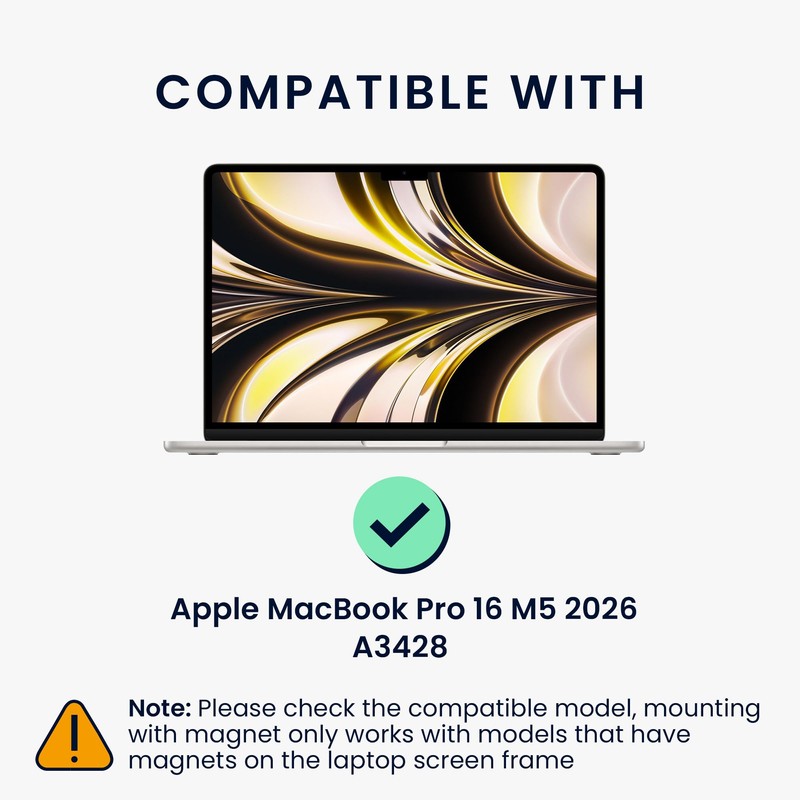 kwmobile Laptop Privacy Screen for Apple MacBook Pro 16 M5