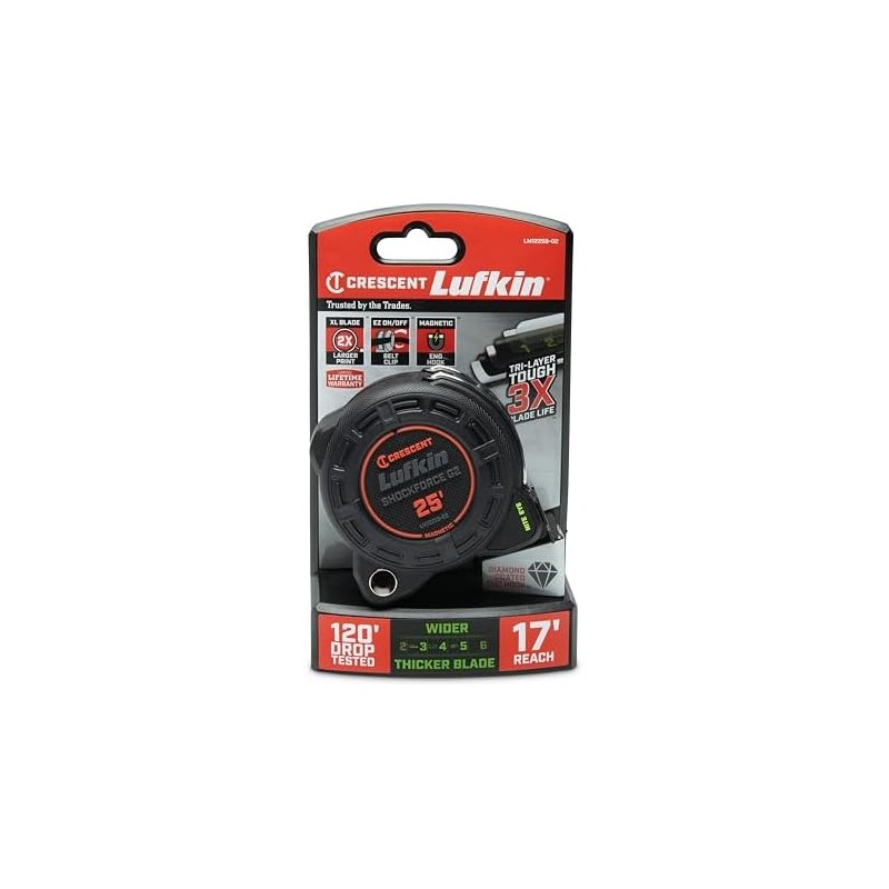 Lufkin Shockforce G2 - Cinta magnética Nite Eye de 25
