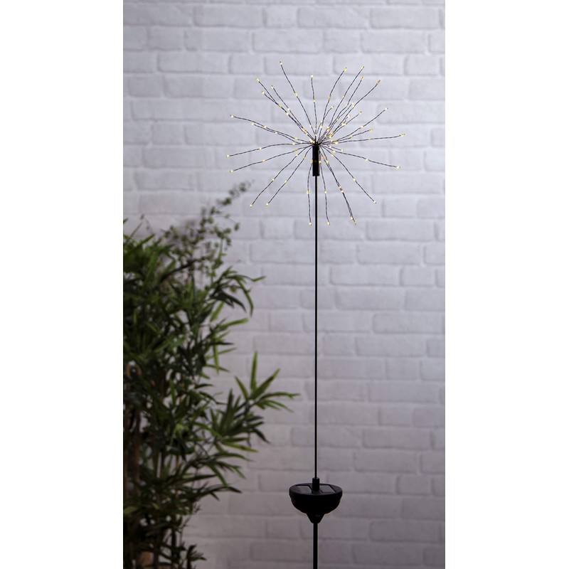Star Firework Solar Pole Black 100 x 26 cm
