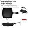 Tastedeli Cast Iron Grill Pan,9.25" Pre Seasoned Skillet with Pour