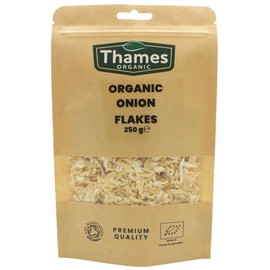 Organic Onion Flakes 500g- Non-GMO, Vegan, No Additives, No Preservatives - Dehydrated Onion Flakes Perfect for Soups, Stews, and Seasoning Blends - Thames Organic 500g