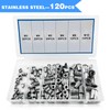 AKKTOL Rivet Nut Set, 120 Piece Threaded Sleeve Set, Universal
