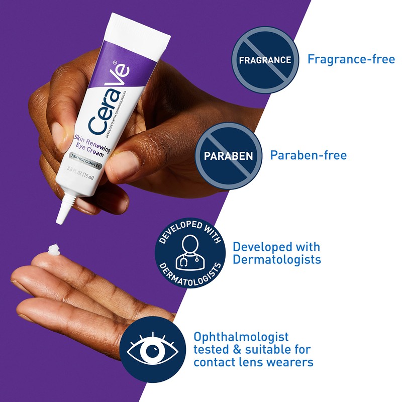 CeraVe Skin Renewing Eye Cream For Wrinkles, Under Eye Cream