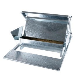 YUMOE 25Lbs Automatic Chicken Feeder No Waste Poultry Feeder Galvanized Steel Weatherproof Ideal for Backyard/Chicken Coop Chicken Feeder of 6-12 Chickens 10 Days