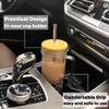 ALINK 24oz Ribbed Glass Cups with Bamboo Lids and Straws,