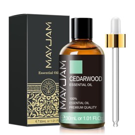 Cedarwood Essential Oil 1.01fl.oz/30ML, MAYJAM Premium Cedarwood Oil for Massage, Diffuser, Candle Making, DIY Soap, Long Lasting Scents