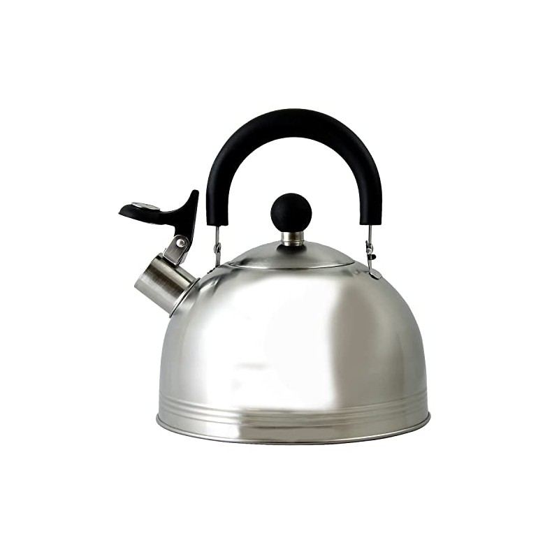 Mr. Coffee Carterton Stainless Steel Whistling Tea Kettle – 1.5-Quart